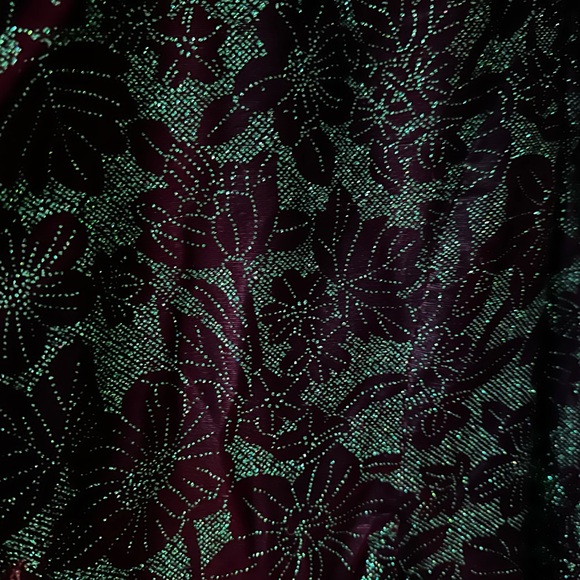 Vintage Scott McClintock Green Sparkle Jacket w/Velvet Collar Size M - Picture 11 of 12